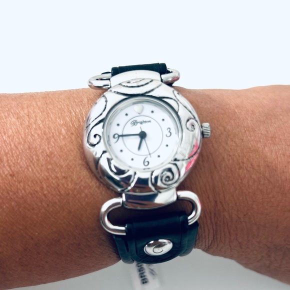 BRIGHTON BLACK LEATHER BANDING WOMEN’S WATCH BR 5007 - Picture 8 of 8